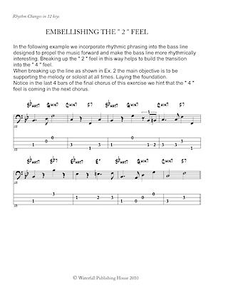 jazz bass tab basstab.net constructing walking jazz bass lines book II rhythm changes in 12 keys bass tab edition ex5 